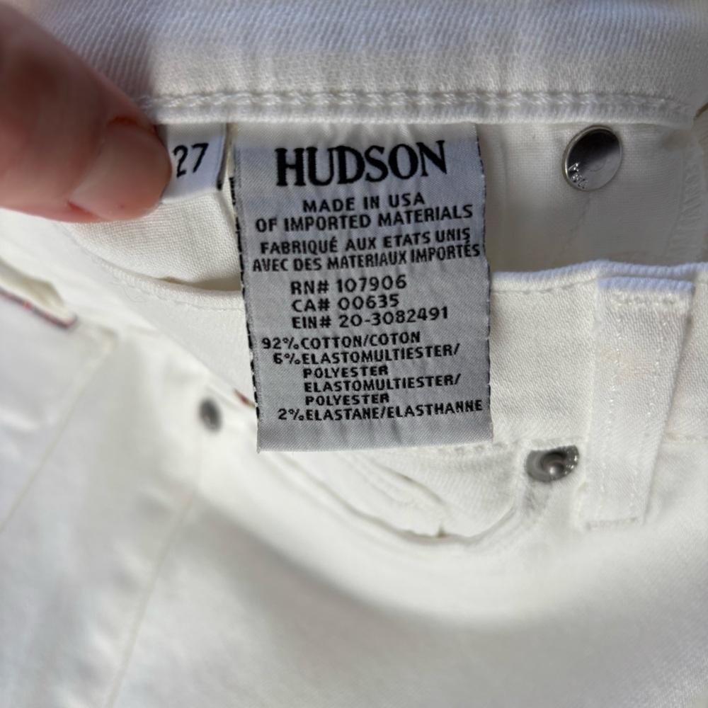 Hudson Jeans NWT Midrise Colette Skinny in White | size 27 - Picture 5 of 6